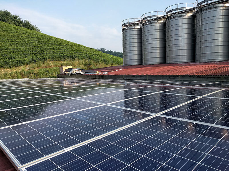 Impianto fotovoltaico su copertura - Vezza d'Alba